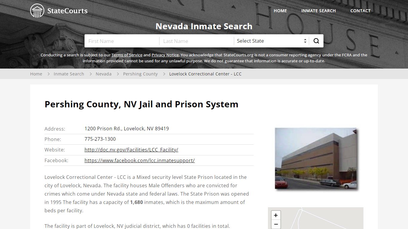 Lovelock Correctional Center - LCC Inmate Records Search ...